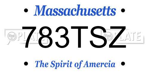 783TSZ Massachusetts License Plate