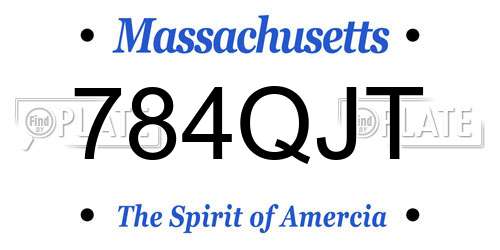 784QJT Massachusetts License Plate