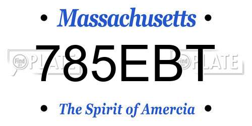 785EBT Massachusetts License Plate