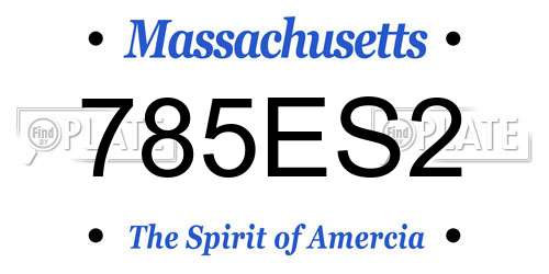 785ES2 Massachusetts License Plate