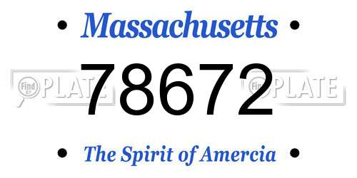 78672 Massachusetts License Plate