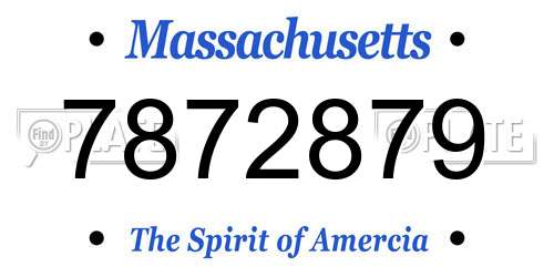 7872879 Massachusetts License Plate