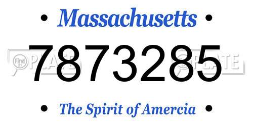 7873285 Massachusetts License Plate