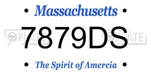 7879DS Massachusetts License Plate