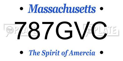 787GVC Massachusetts License Plate