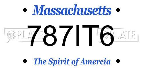 787IT6 Massachusetts License Plate