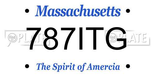787ITG Massachusetts License Plate