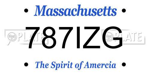 787IZG Massachusetts License Plate
