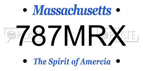 787MRX Massachusetts License Plate