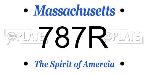 787R Massachusetts License Plate