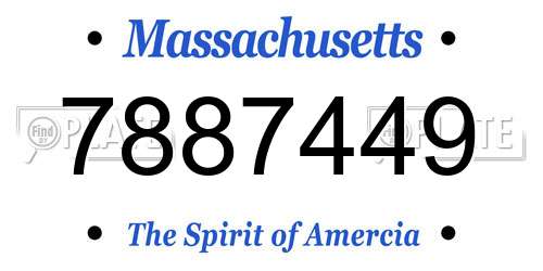 7887449 Massachusetts License Plate