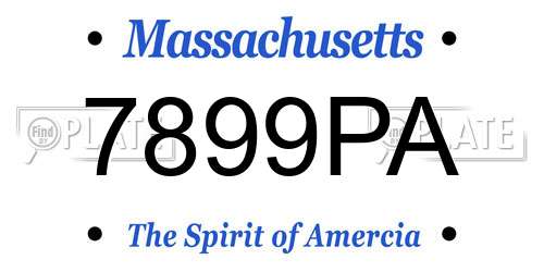 7899PA Massachusetts License Plate