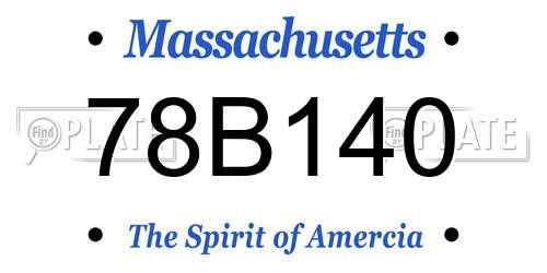 78B140 Massachusetts License Plate