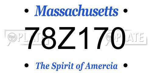 78Z170 Massachusetts License Plate