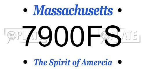 7900FS Massachusetts License Plate