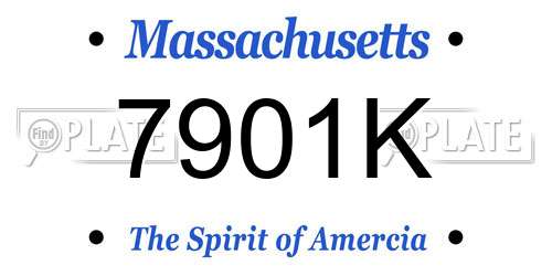 7901K Massachusetts License Plate