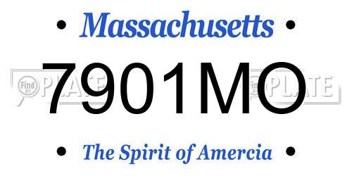 7901MO Massachusetts License Plate
