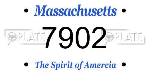 7902 Massachusetts License Plate