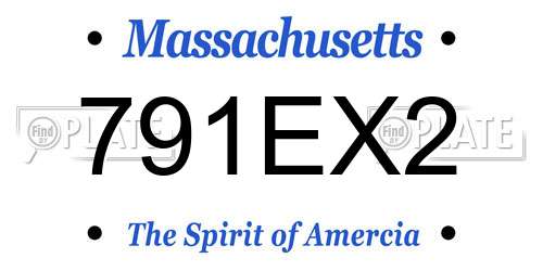791EX2 Massachusetts License Plate