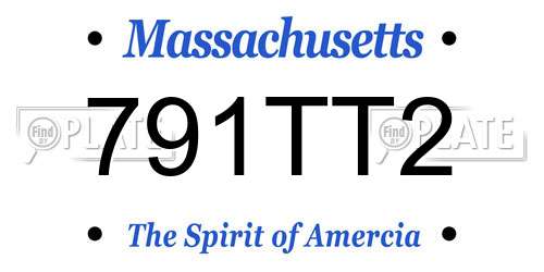 791TT2 Massachusetts License Plate