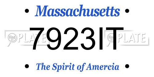 7923IT Massachusetts License Plate