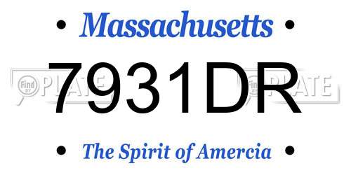 7931DR Massachusetts License Plate