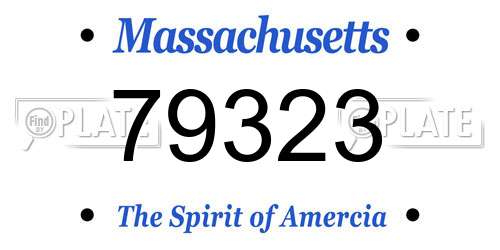 79323 Massachusetts License Plate