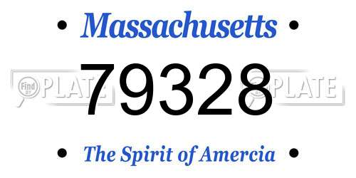 79328 Massachusetts License Plate