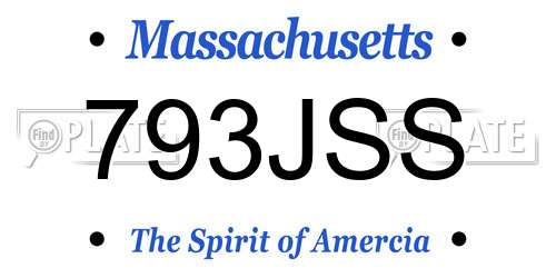 793JSS Massachusetts License Plate