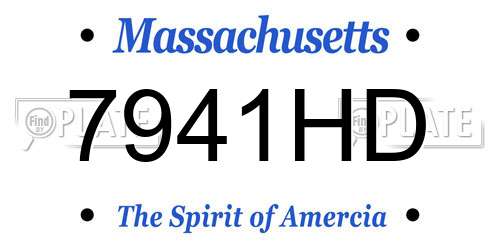 7941HD Massachusetts License Plate