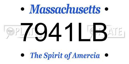 7941LB Massachusetts License Plate
