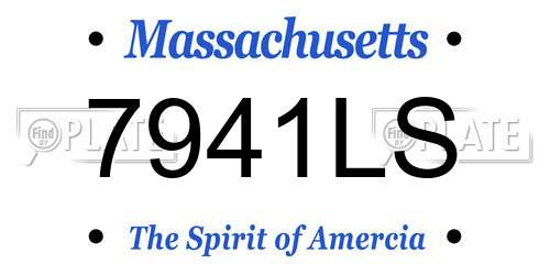7941LS Massachusetts License Plate
