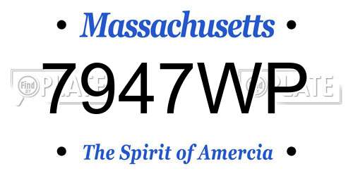 7947WP Massachusetts License Plate