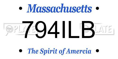 794ILB Massachusetts License Plate