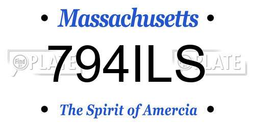 794ILS Massachusetts License Plate