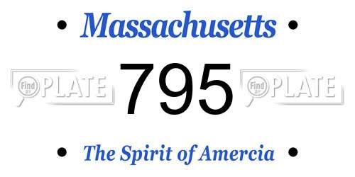 795 Massachusetts License Plate