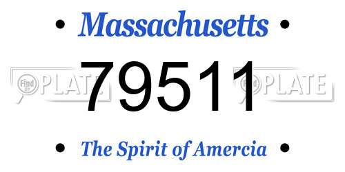 79511 Massachusetts License Plate