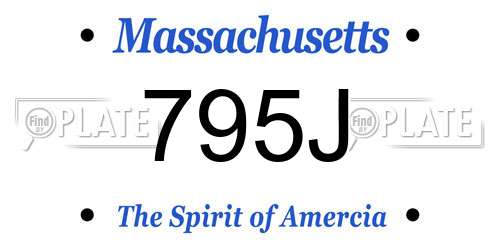795J Massachusetts License Plate