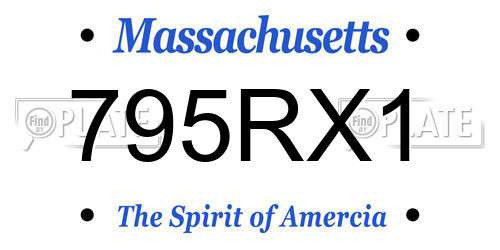795RX1 Massachusetts License Plate