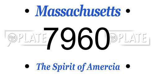 7960 Massachusetts License Plate