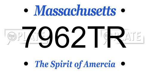 7962TR Massachusetts License Plate
