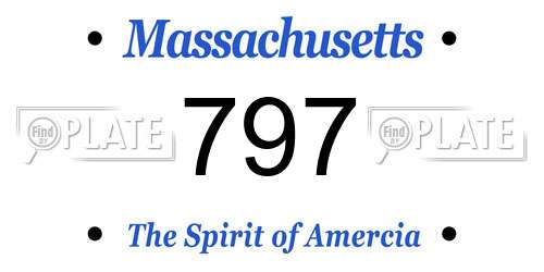 797 Massachusetts License Plate