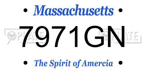 7971GN Massachusetts License Plate