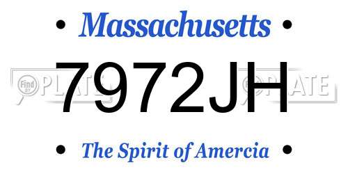 7972JH Massachusetts License Plate