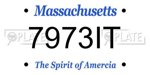 7973IT Massachusetts License Plate