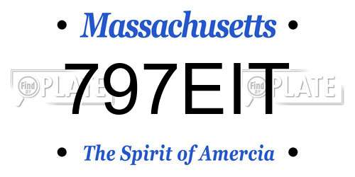 797EIT Massachusetts License Plate