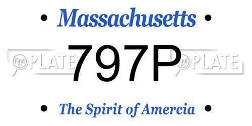 797P Massachusetts License Plate