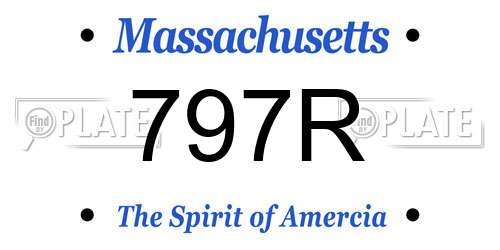 797R Massachusetts License Plate