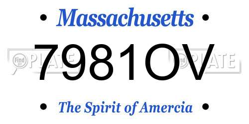 7981OV Massachusetts License Plate