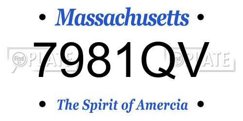 7981QV Massachusetts License Plate